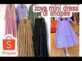 shopee haul zoya midi dress || baju yg lagi kekinian