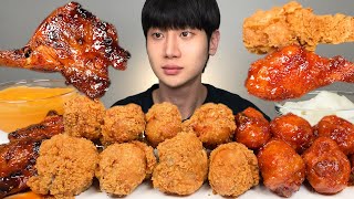 BBQ 황금올리브 닭다리 & 양념 닭다리 & 자메이카 통다리구이 치킨 먹방~! 리얼사운드 ASMR Fried Chicken & spicy chicken MUKBANG