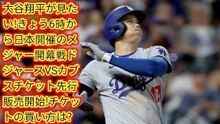 大谷翔平が見たい!きょう6時から日本開催のメジャー開幕戦ドジャースVSカブス[Japan news]チケット先行販売開始!チケットの買い方は?