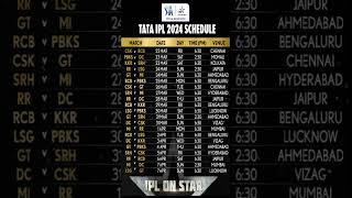 IPL Match Schedule by 2024 || IPL 2024 ka match list || #ipl