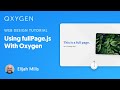 How To Use fullPage.js With Oxygen in WordPress
