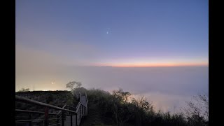 隙頂二延平步道  夕彩雲海琉璃  4K  縮時 (12/2攝)