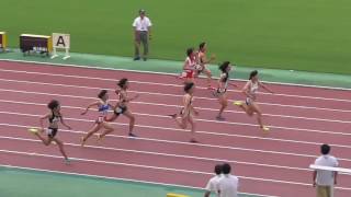 280710静岡県選手権2016年女子100m決勝 天城(中京大)12.01(+0.1)