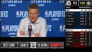Steve Kerr postgame reaction | Warriors vs Clippers Game 5 | 2019 NBA Playoffs