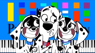 101 Dalmatian Street Theme Song Slow EASY Medium 4K Piano Tutorial