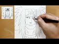 anime sketch how to draw jiraiya from naruto step by step pencil drawing process