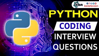 #3 Python Coding Interview Questions I Top Python Coding Interview Questions I KSR Datavizon