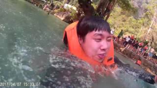 โดดน้ำ ณ Blue Lagoon ประเทศลาว | จ๋องป๋องแป้ง