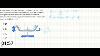 PE Exam Practice Problem #67: Site Development | Cut and Fill - Geometry