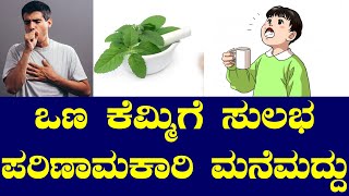 Cough home remedy in Kannada | Simple Home Remedies for Cold and Cough | Tulasi, Gargling Saltwater