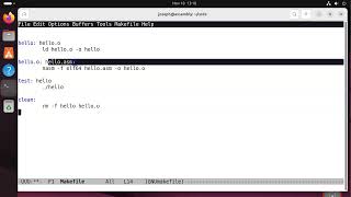 x86-64 Assembly - Hello World - Makefile