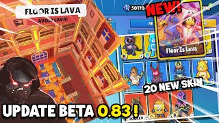 UPDATE MODE GILA FLOOR IS LAVA 0.83! 20 NEW SKIN \u0026 NEW ABILITY! - Stumble Guys