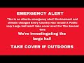 emergency alert large hail for the second time