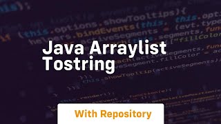 java arraylist tostring