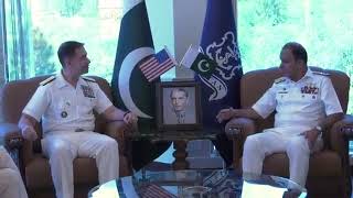 Commander of US Naval Forces Admiral Brad Cooper met CNS Admiral Muhammad Amjad Khan Niazi at NHQ