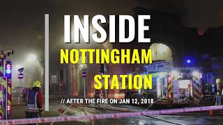 Inside Nottingham Station after the fire