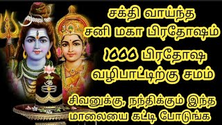 சனி மகா பிரதோஷம் சக்தி வாய்ந்த நாள் / 1000 பிரதோஷ வழிபாட்டின் பலன் கிடைக்கும்/ Sani maha pradhosam