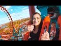 Doing my Makeup on a Rollercoaster! Extreme Makeup Challenge | CloeCouture