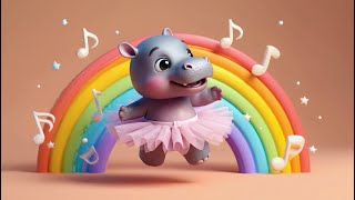 ♫ Relaxing dance music 2025 - หมูเด้งแดนซ์🔥 Hippo cute dance  #hippo #moodeng  #ฮิปโปแคระ