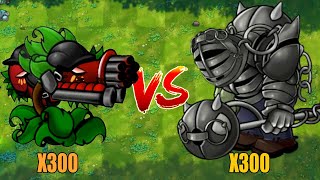 PVZ 1 Fusion Challenge!! 300 Plants Fusion VS 300 Obsidian Gargantuar - Who Will Win?