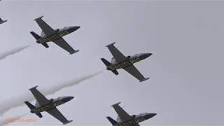 L-39 Albatros Breitling Team nice display despite low cloudbase Texel Airshow 2018 (EHTX)