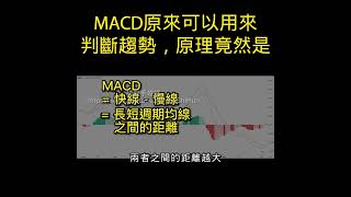 MACD原來可以用來判斷趨勢，原理竟然是多頭排列與空頭排列