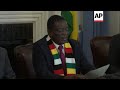 Zimbabwe president urges calm and peace after elections