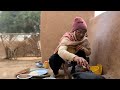 very unique woman village life pakistan desert woman morning routine old cuture of punjab