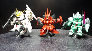 Gundam Nu F061, Sazabi F062,  Jegan F063, by Bandai Gashapon Senshi Forte 09