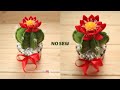 (NO SEW) Felt Cactus || #DIY HANDMADE CACTUS & Popsicle stick pot Ideas || S Nuraeni