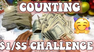 STARTING OVER $1 CHALLENGE! HOW MUCH DID I SAVE? COUNTING MY $1 CHALLENGE!