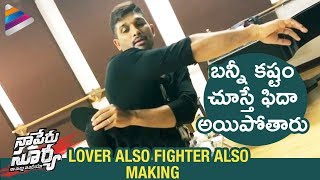 Allu Arjun Cap Tricks | Lover Also Fighter Also Song Making | Naa Peru Surya Naa Illu India | #NSNI