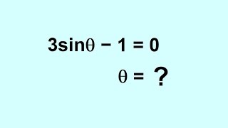 PreCalculus - Trigonometry: Trig Identities (46 of 57) Solve 3sin(theta)-1=0, theta=?