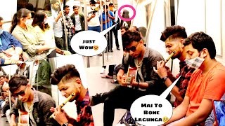 Flute × Guitar || First Time In Metro || Awesome Rxn || Randomly Singing || @GuitarMaster1705