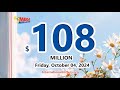 Result of Mega Millions on October 01, 2024 - Jackpot rises to $108,000,000