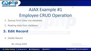 63 - Employee CRUD operation by using AJAX - Edit Employee - PHP&MySQL