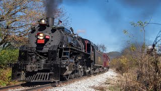 Great Smoky Mountains Railroad 1702: Late Fall Steam in the Smokies 2024 (4K)