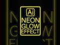 NEON glow effect 🌟😮 illustrator #illustrator #tutorial #neonglow