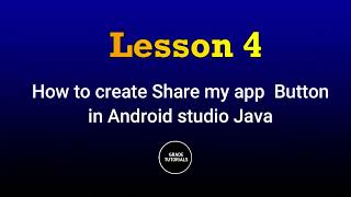 How to implement share App button in Android studio java
