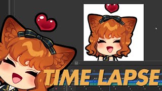 Time-lapse ▶Live2D◀ Animated Emotes Luxanna's Commission