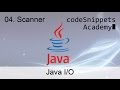 Java I/O 04. The Scanner class - reading from a file