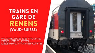 Trains et trafic SBB CFF FFS en gare de Renens (canton de Vaud - Suisse) - florilège ferroviaire