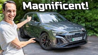 Audi Q8 e-tron review (2024): Bigger Battery = More Range! | TotallyEV
