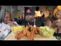 people think nana and i pick on cliff..yeah right fried chicken wings mukbang eating show