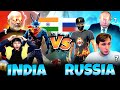 India 🇮🇳 Vs Russia 🇷🇺  Most Intense Match 🥶 Nonstop Live Reaction 😫 Garena - Free Fire 🔥