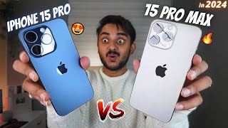 iPhone 15 Pro Vs 15 Pro Max FULL Comparison - Which is Best? Camera, Battery, Performance & Gaming