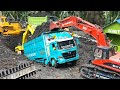 PERDANA PROYEK BATU BARA ‼️🔥 AKIBAT JALAN MASIH GEMBUR RC DAM TRUK HINO 500 GX KUAT NANJAK