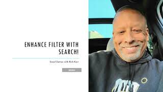 Excel - ENHANCE FILTER WITH SEARCH