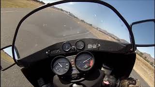 BMW R100 RS track day session 2