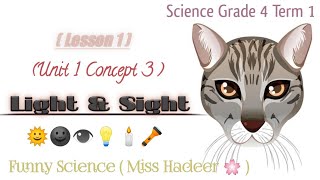 Science, Grade 4, Unit 1, Concept 3, Lesson 1 ( Light & Sight 👁️ ) ساينس رابعة ابتدائى ٢٠٢٤🌸